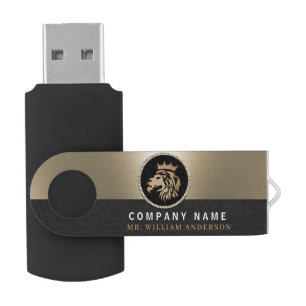 Gold Logo Here Promotional Promo Branded Flash Drive