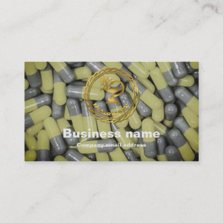 Gold logo medicine business card