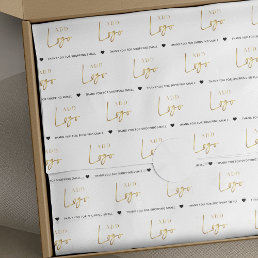 Gold Logo Modern Branded Business Packaging Tissue Paper