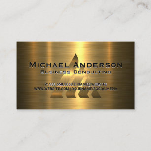 Gold Logo on Gold Metallic Business Card