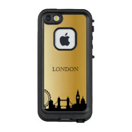 Gold London Skyline Phone Case