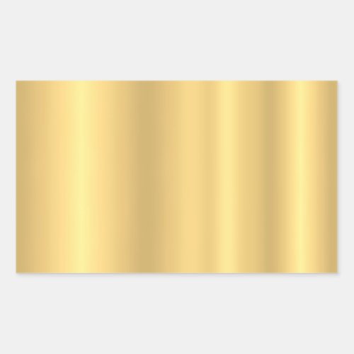 Gold Look Add Your Text Elegant Blank Template Rectangular Sticker