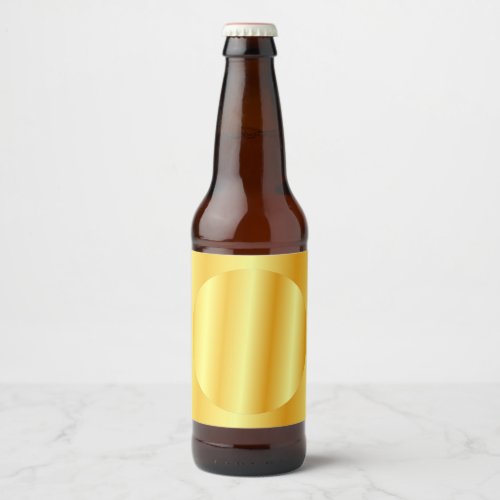 Gold Look Blank Template Glamour Custom Elegant Beer Bottle Label