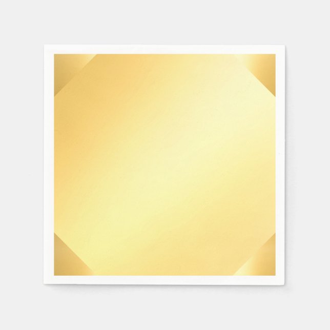 Gold Look Blank Template Modern Glamour Napkins (Front)