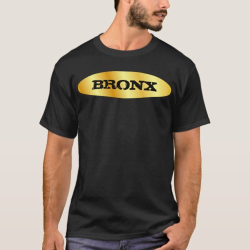Gold Look Bronx New York City Nyc Basic Dark T_Shirt