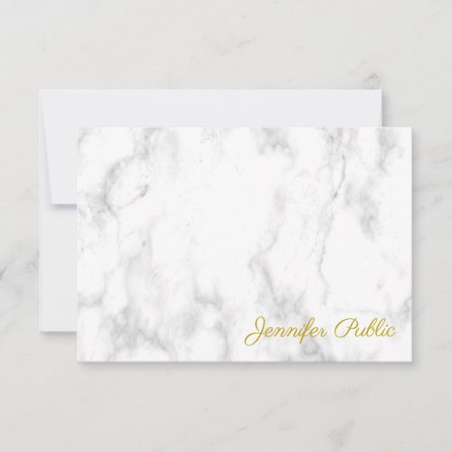 Gold Look Calligraphy Monogram Marble Template