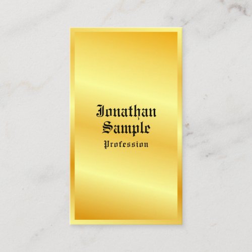 Gold Look Classic Old Style Text Elegant Template Business Card