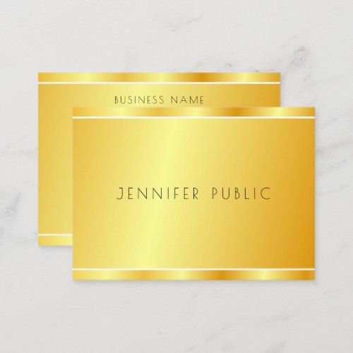 Gold Look Custom Modern Elegant Template Business Card