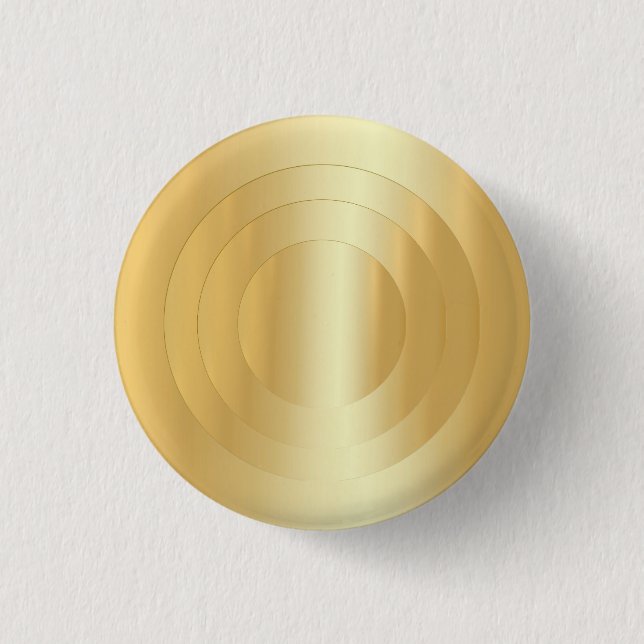 Gold Look Elegant Custom Trendy Blank Template Button (Front)