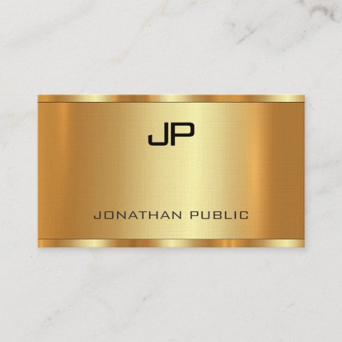 Gold Look Elegant Glamorous Modern Luxury Template Business Card