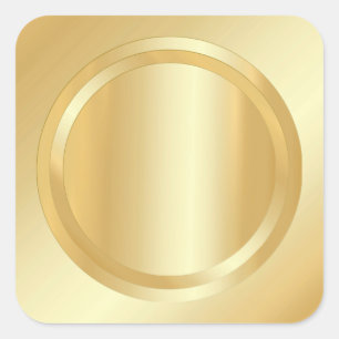 Gold Look Elegant Glamour Template Add Your Text Square Sticker