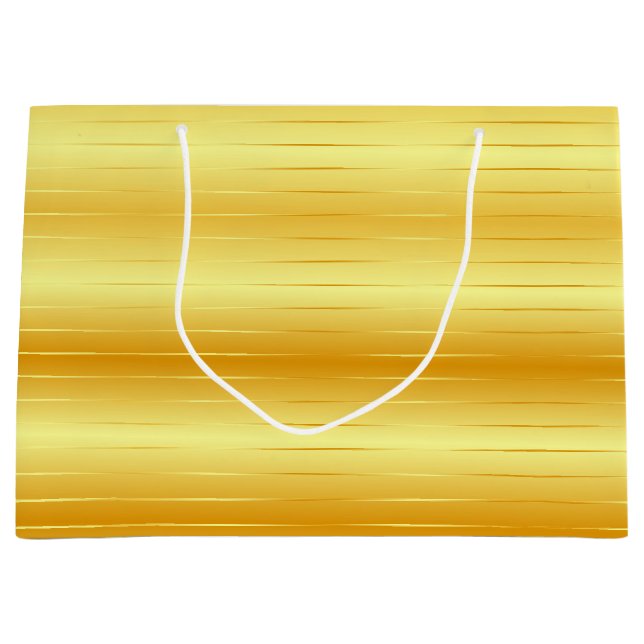 Gold Look Elegant Modern Glamorous Template Large Gift Bag (Front)