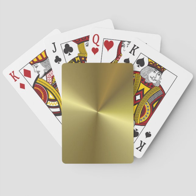 Gold Look Elegant Modern Glamorous Template Poker Cards (Back)