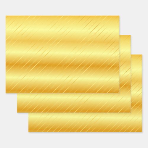 Gold Look Elegant Modern Glamour Trendy Template Wrapping Paper Sheets