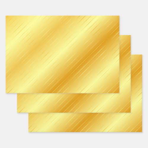 Gold Look Elegant Modern Glossy Template Golden Wrapping Paper Sheets
