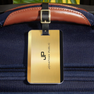 Gold Look Elegant Modern Luxury Template Glamorous Luggage Tag