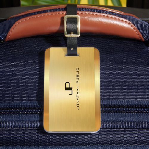 Gold Look Elegant Modern Luxury Template Glamorous Luggage Tag