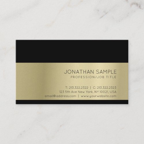 Gold Look Elegant Modern Professional Luxury Business Card