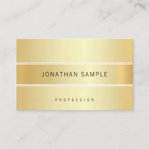 Gold Look Elegant Modern Simple Custom Template Business Card