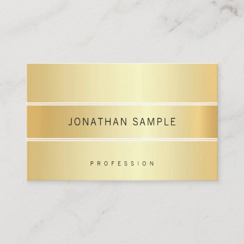 Gold Look Elegant Modern Simple Custom Template Business Card