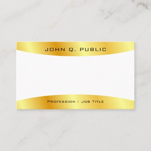 Gold Look Elegant Modern Simple Personalized Business Card