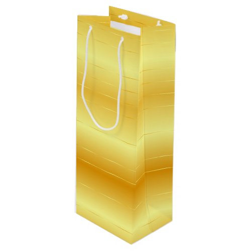 Gold Look Elegant Modern Trendy Template Golden Wine Gift Bag