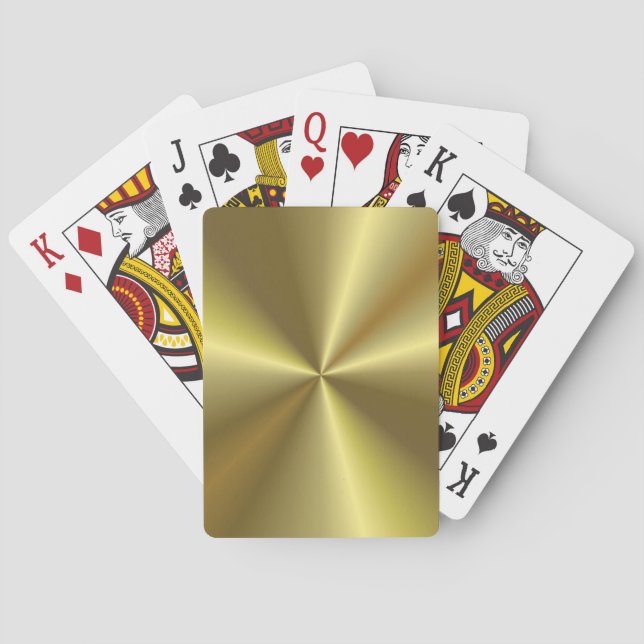 Gold Look Elegant Modern Trendy Template Poker Cards (Back)