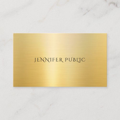 Gold Look Elegant Simple Professional Template Business Card