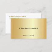 Gold Look Elegant Simple Template Modern Trendy Business Card (Front/Back)