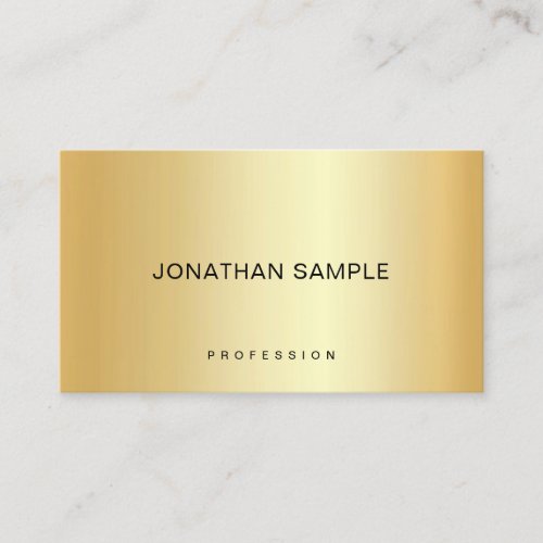 Gold Look Elegant Simple Template Modern Trendy Business Card