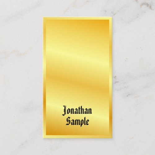 Gold Look Elegant Template Classic Old Style Text Business Card