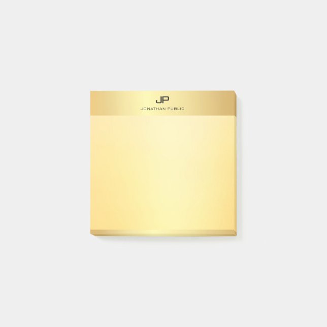 Gold Look Elegant Template Modern Professional Post-it Notes (Front)