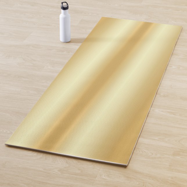 Gold Look Fitness Trendy Modern Elegant Template Yoga Mat (In Situ)