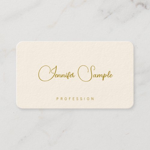 Gold Look Font Template Modern Typography Business Card