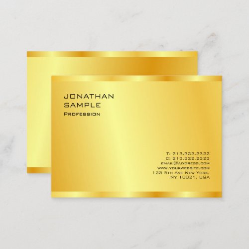 Gold Look Glamorous Elegant Professional Modern Business Card