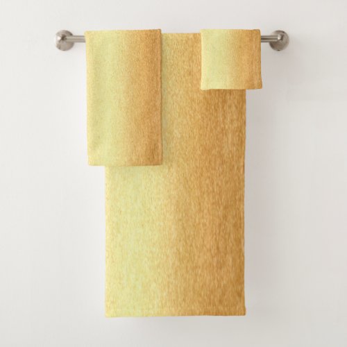 Gold Look Glamorous Template Elegant Trendy Bath Towel Set