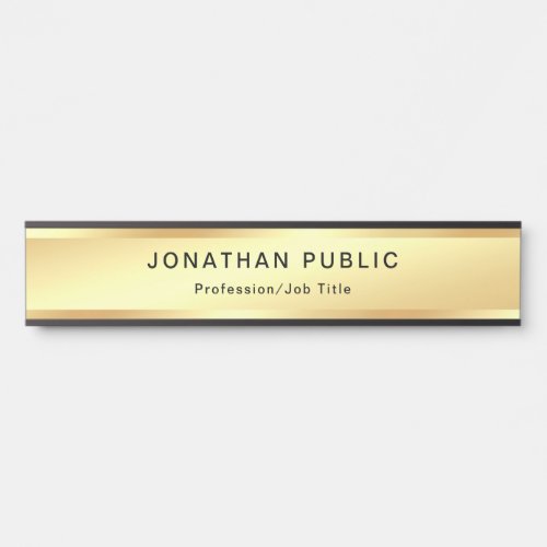 Gold Look Glamour Modern Professional Template Door Sign