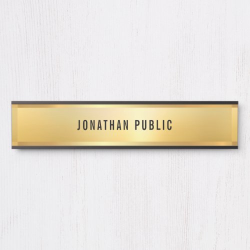Gold Look Glamour Professional Modern Template Door Sign