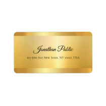 Gold Look Hand Script Name Professional Elegant Label Gold Look Hand Script Name Professional Elegant Label
