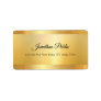 Gold Look Hand Script Name Professional Elegant Label