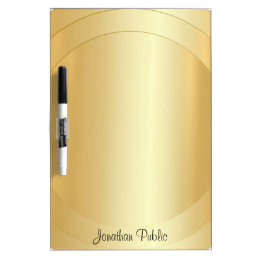 Gold Look Handwritten Script Name Template Modern Dry Erase Board