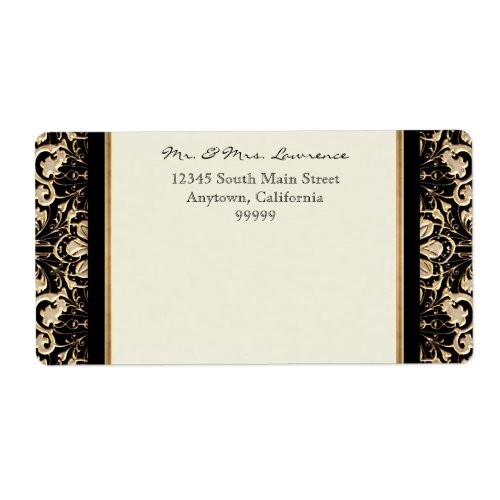 Gold Look Lace Baroque Art Nouveau Deco 20s Style Label