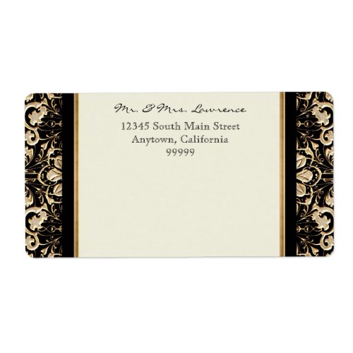 Gold Look, Lace Baroque Art Nouveau Deco 20s Style Label
