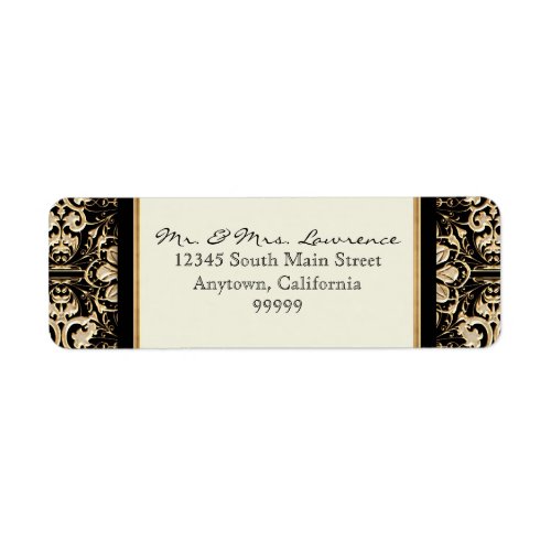 Gold Look, Lace Baroque Art Nouveau Deco 20s Style Label