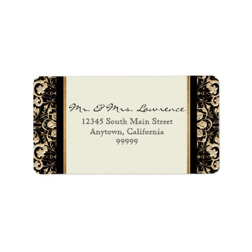 Gold Look, Lace Baroque Art Nouveau Deco 20s Style Label