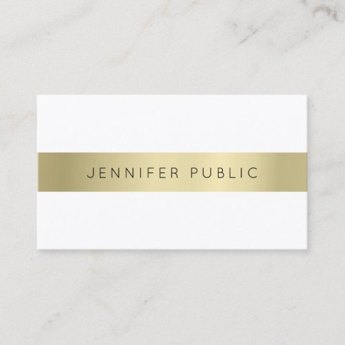 Gold Look Minimalist Modern Plain Professional Business Card