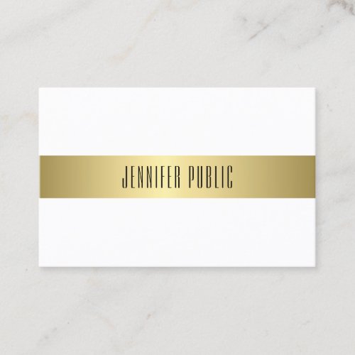 Gold Look Modern Design Fashionable Simple Plain Business Card