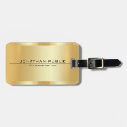 Gold Look Modern Elegant Glamour Template Trend Luggage Tag