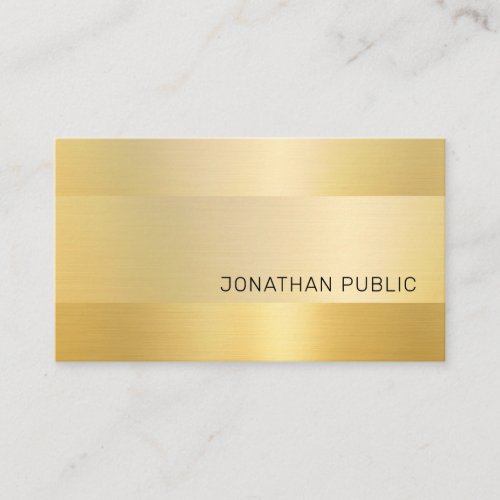Gold Look Modern Elegant Simple Design Template Business Card