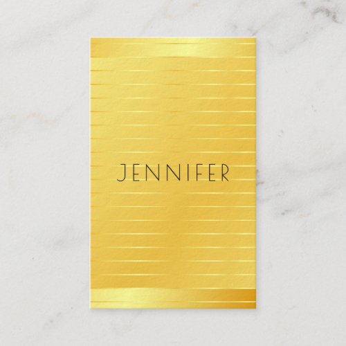 Gold Look Modern Elegant Template Premium Thick Business Card